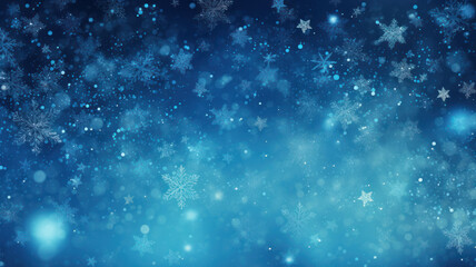 Blue and Azure Winter Wonderland Background