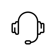 Support support helpdesk icon with black outline style. support, service, business, customer, help, people, call. Vector Illustration