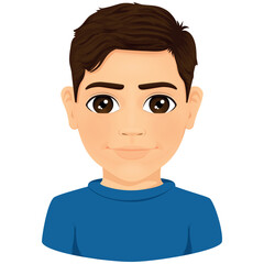 portrait of boy wearing burgundy sweater