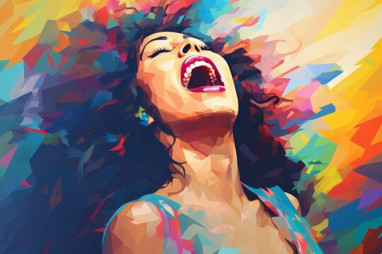 歌う女性,Generative AI AI画像
