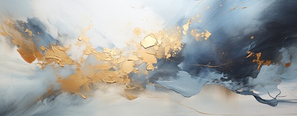 abstract painting over white wall