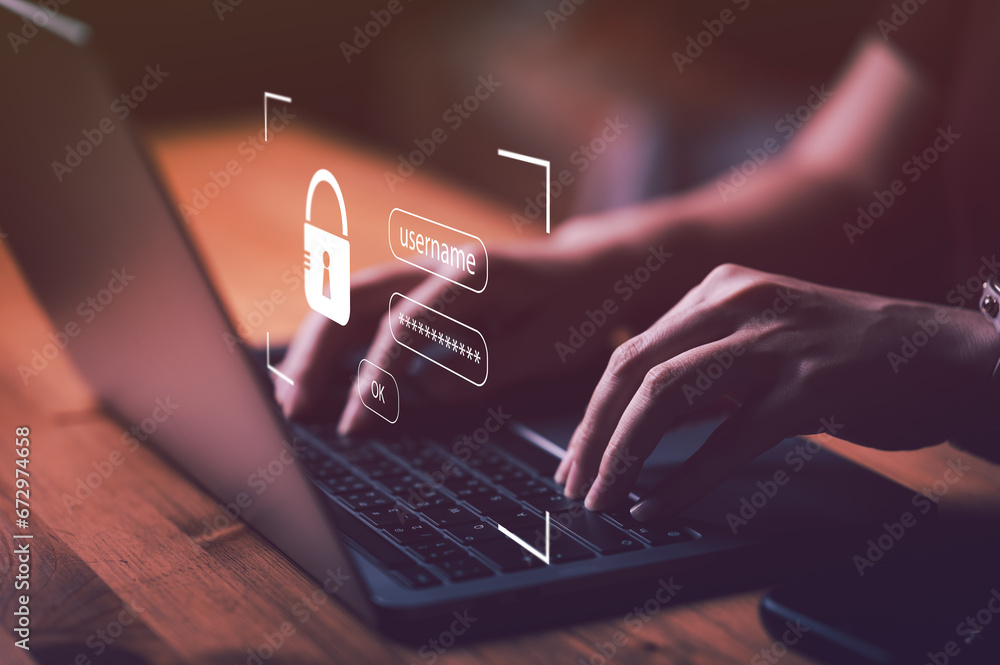 Poster login and password, user type login and password, keeping user personal data safe, cyber security co