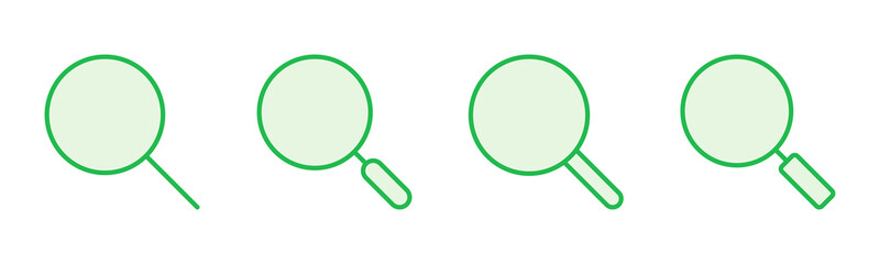 Search icon set. search magnifying glass icon