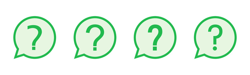 Question icon set. question mark icon vector.