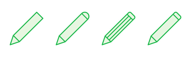 Pencil icon set. pen symbol. edit icon vector