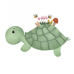 Watercolor Sea Turtle 