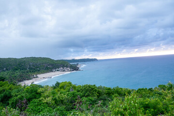 Naklejka premium View of Atlantic Ocean of Tunel de Guajataca off of PR-2 in Puerto Rico