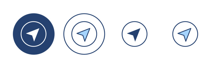 Compass icon vector. arrow compass icon sign and symbol