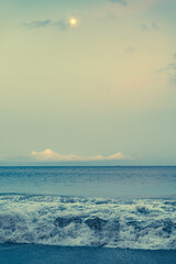 Big waves crushing the shores at the coastline