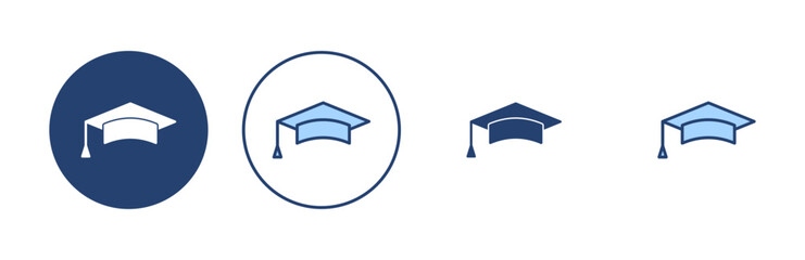 Education icon vector. Graduation cap sign and symbol. Graduate. Students cap