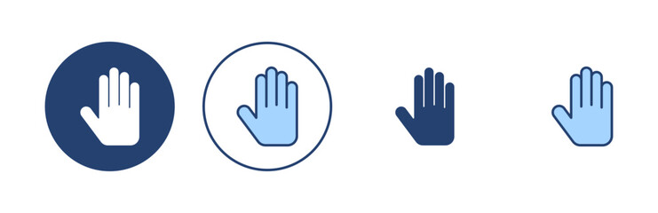 Hand icon vector. hand sign and symbol. palm