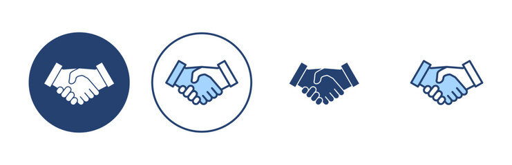 Handshake icon vector. business handshake sign and symbol. contact agreement