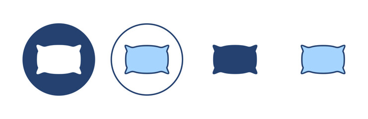 Pillow icon vector. Pillow sign and symbol. Comfortable fluffy pillow - obrazy, fototapety, plakaty