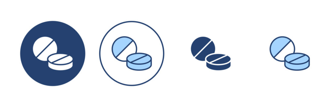 Pills icon vector. capsule icon. Drug sign and symbol