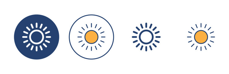 Sun icon vector. Brightness sign and symbol