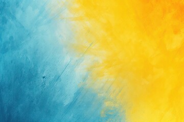 2 colors abstract watercolor background for design. Color gradient, yellow and blue iridescent, bright, fun. Rough, grain, noise, grungy - Powered by Adobe