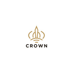 crown of gold. Isolated on white background. Vector illustration. Logotype, logo