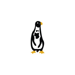 Penguin Logo Design. Penguin Logo Template. Modern Design. Flat Logo. Vector Illustration
