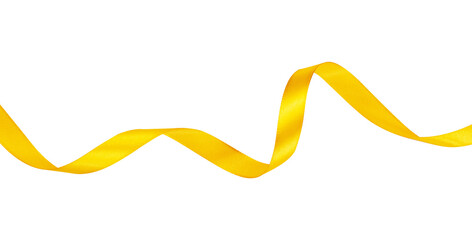 Spiral shiny yellow ribbon element