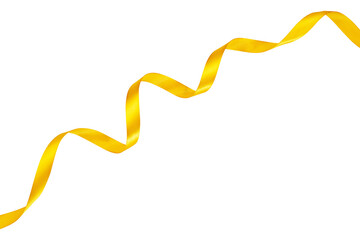 swirl yellow ribbon isolated element