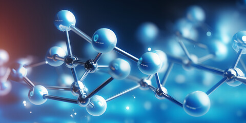 3d render of a molecule ofGenerative Ai