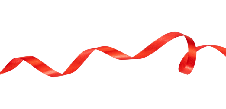 red ribbon isolated. shiny ribbon element - Powered by Adobe