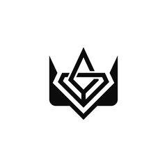 Letter W Diamond and Trident Logo Template - obrazy, fototapety, plakaty