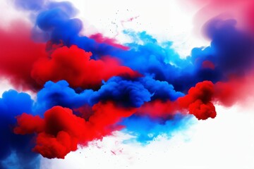 blue and red and white abstract smoke background
