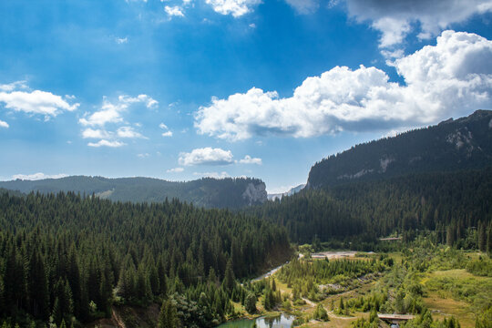 Zanoaga Gorge seen from the Bolboci Dam