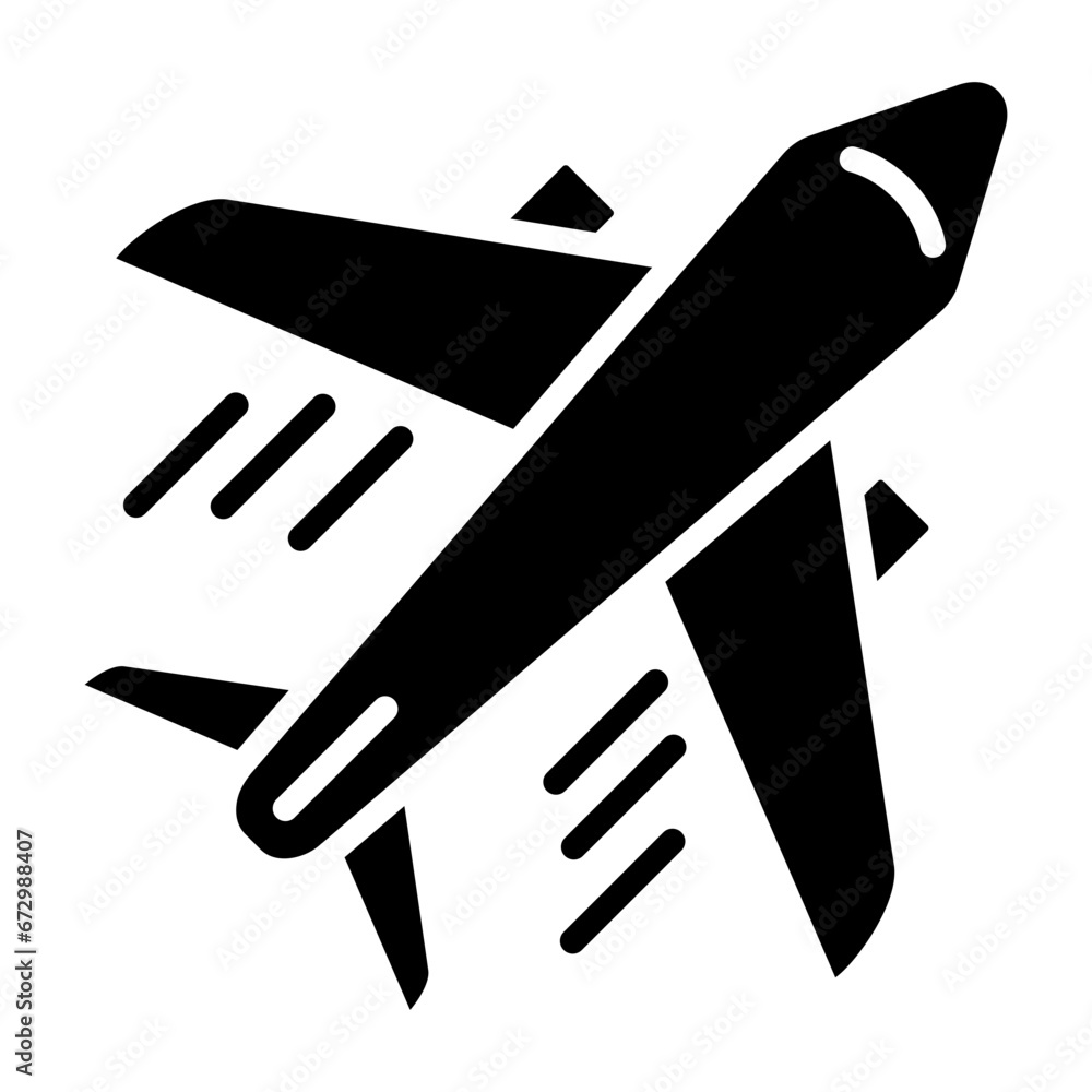 Wall mural plane icon