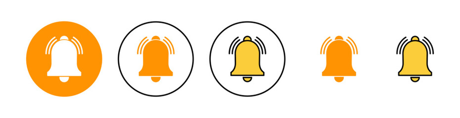 Bell Icon set for web and mobile app. Notification sign and symbol for web site design