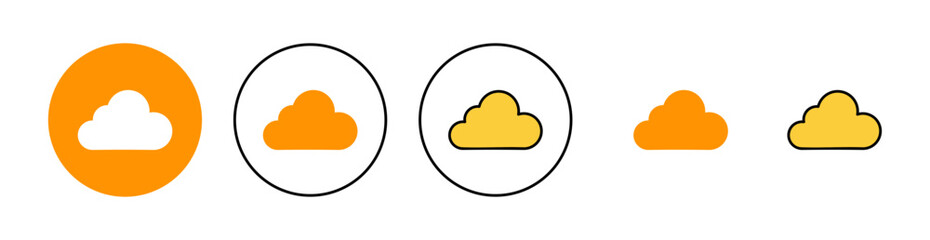 Cloud icon set for web and mobile app. cloud sign and symbol