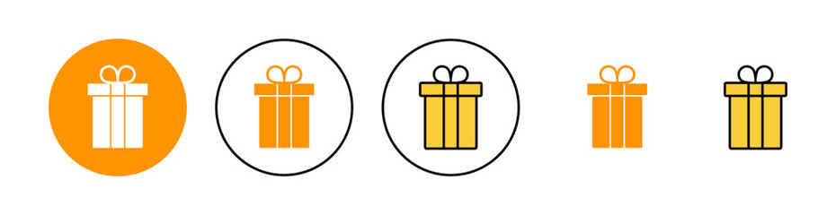 Gift icon set  for web and mobile app. gift sign and symbol. birthday gift