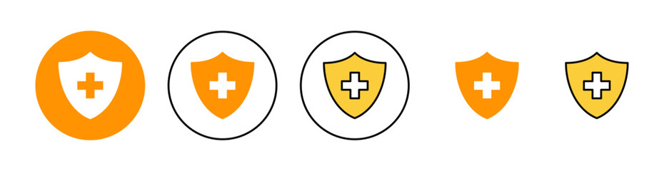 Fototapeta premium Health insurance icon set for web and mobile app. Insurance document sign and symbol