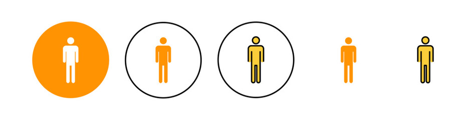 Man icon set  for web and mobile app. male sign and symbol. human symbol