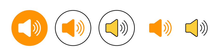 Speaker icon set for web and mobile app. volume sign and symbol. loudspeaker icon. sound symbol