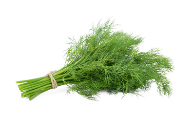 Bunch of fresh dill isolated on white