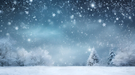 Fototapeta premium photo of christmas celebration in winter snow background copy space