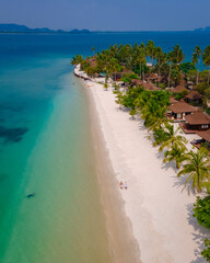 Fototapeta na wymiar Koh Mook tropical Island in the Andaman sea in Thailand, tropical beach with white sand
