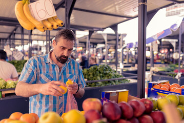 Shopping at the market place