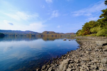 Fototapeta na wymiar 【福島】紅葉の桧原湖