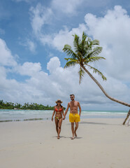 A couple on the beach of Koh Kood Island Thailand Trat during vacation