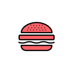 Burger icon set illustration. burger sign and symbol. hamburger