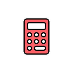 Calculator icon set illustration. Accounting calculator sign and symbol.
