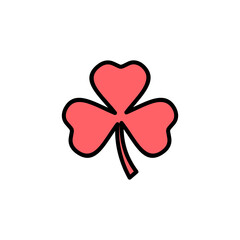 Clover icon set illustration. clover sign and symbol. four leaf clover icon.