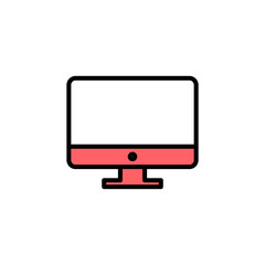 Computer icon set illustration. computer monitor sign and symbol
