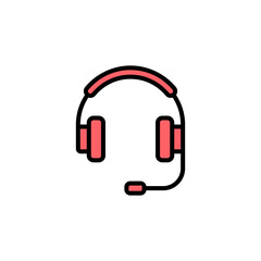 Headphone icon set illustration. Headphone sign and symbol