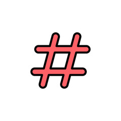 Hashtag icon set illustration. hashtag sign and symbol