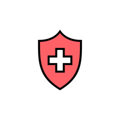 Health insurance icon set illustration. Insurance document sign and symbol
