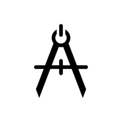 Drawing compass icon vector illustration.